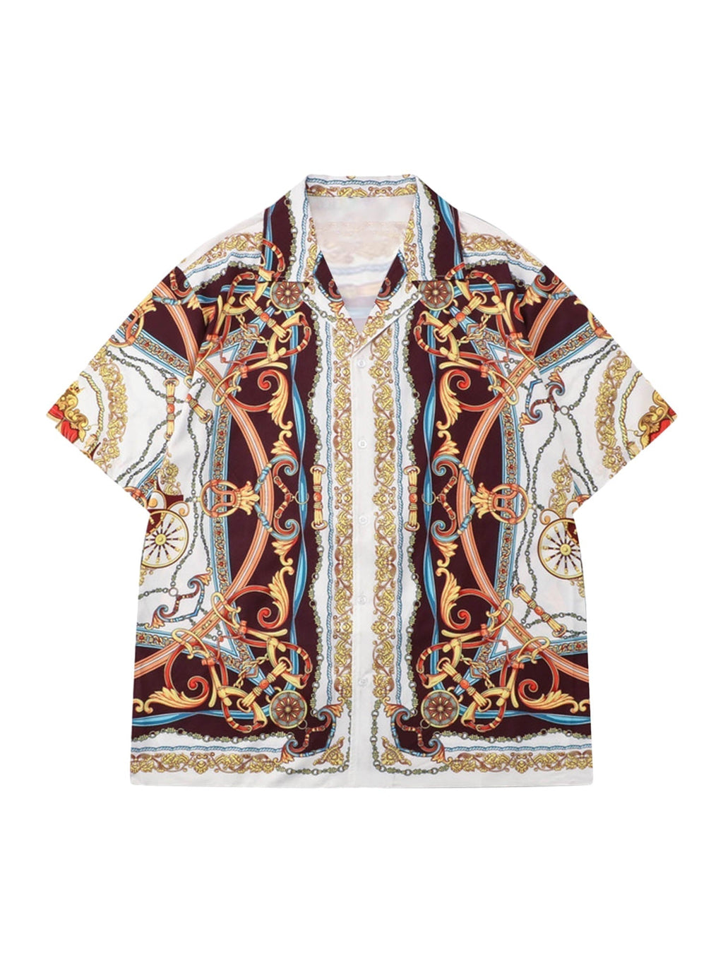 CARRIAGE PRINT SHIRT AND SHORTS SET - STREET PALACE STYLE