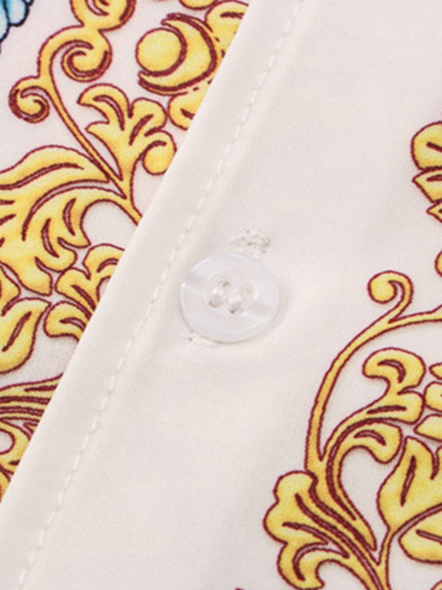 CARRIAGE PRINT SHIRT AND SHORTS SET - STREET PALACE STYLE