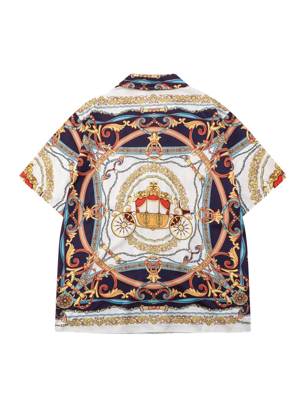 CARRIAGE PRINT SHIRT AND SHORTS SET - STREET PALACE STYLE