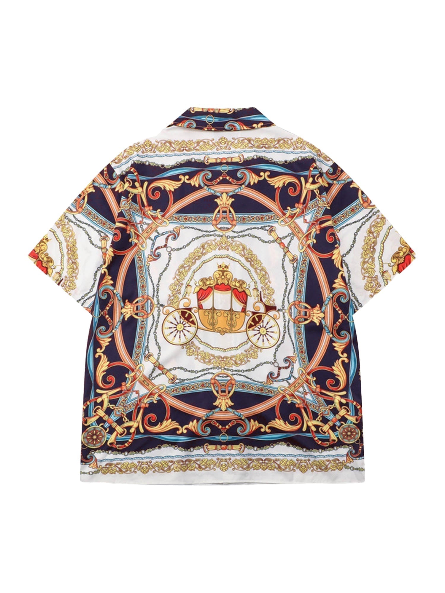 CARRIAGE PRINT SHIRT AND SHORTS SET - STREET PALACE STYLE