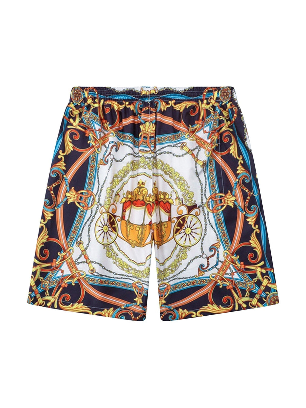 CARRIAGE PRINT SHIRT AND SHORTS SET - STREET PALACE STYLE