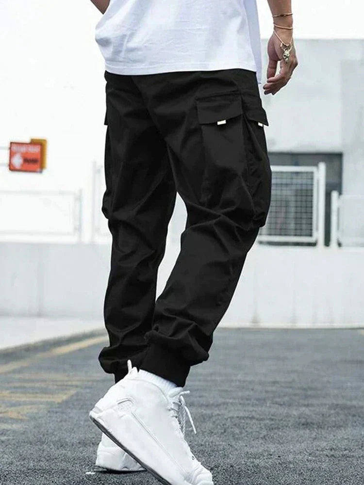 BLACK CARGO PANTS FOR MEN - CASUAL CARGO PANTS