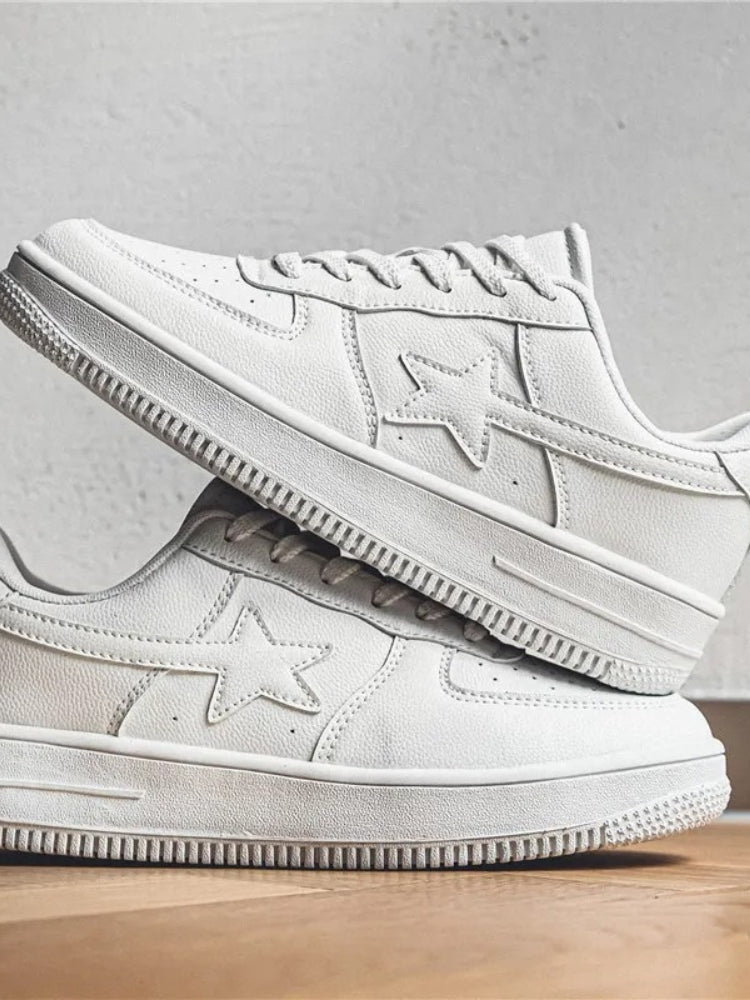 CASUAL DUNK SNEAKERS WHITE STAR-BRANDED FOR EVERYDAY WEAR