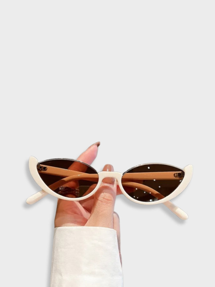 CAT-EYE SUNGLASSES CREAM FRAMES LUXURY QUAY SUNGLASSES