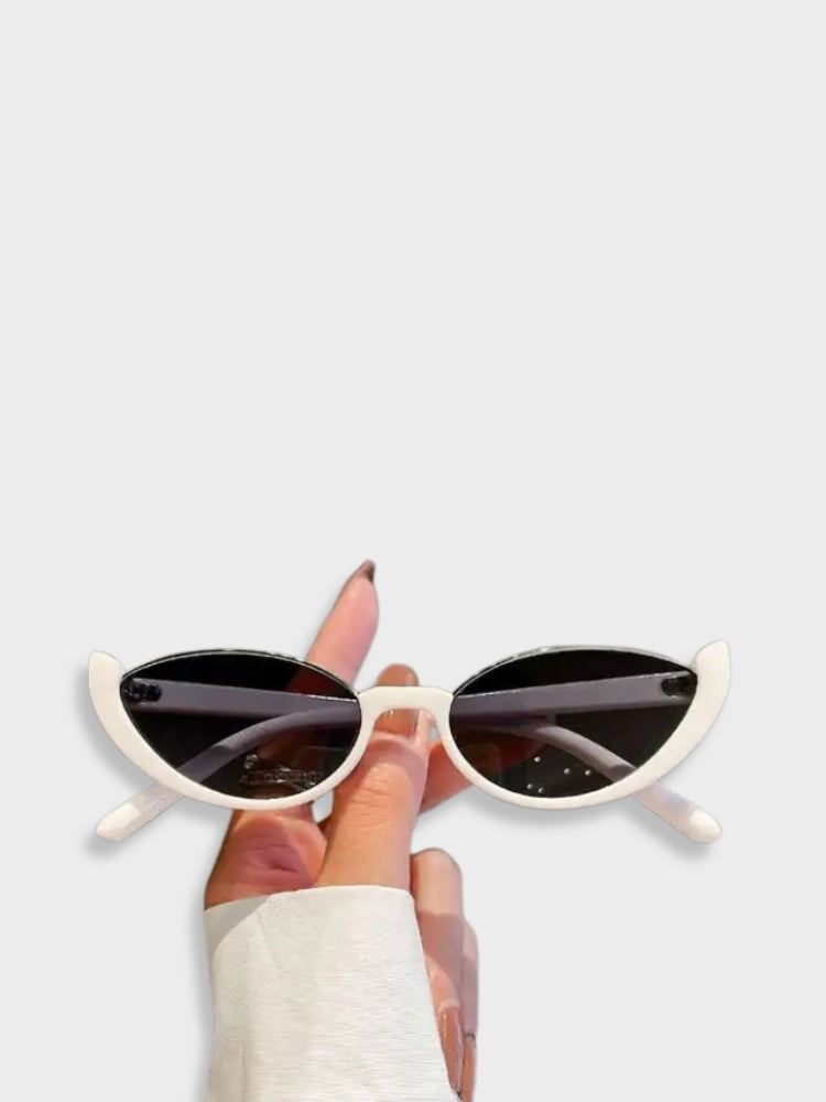 CAT-EYE SUNGLASSES CREAM FRAMES LUXURY QUAY SUNGLASSES