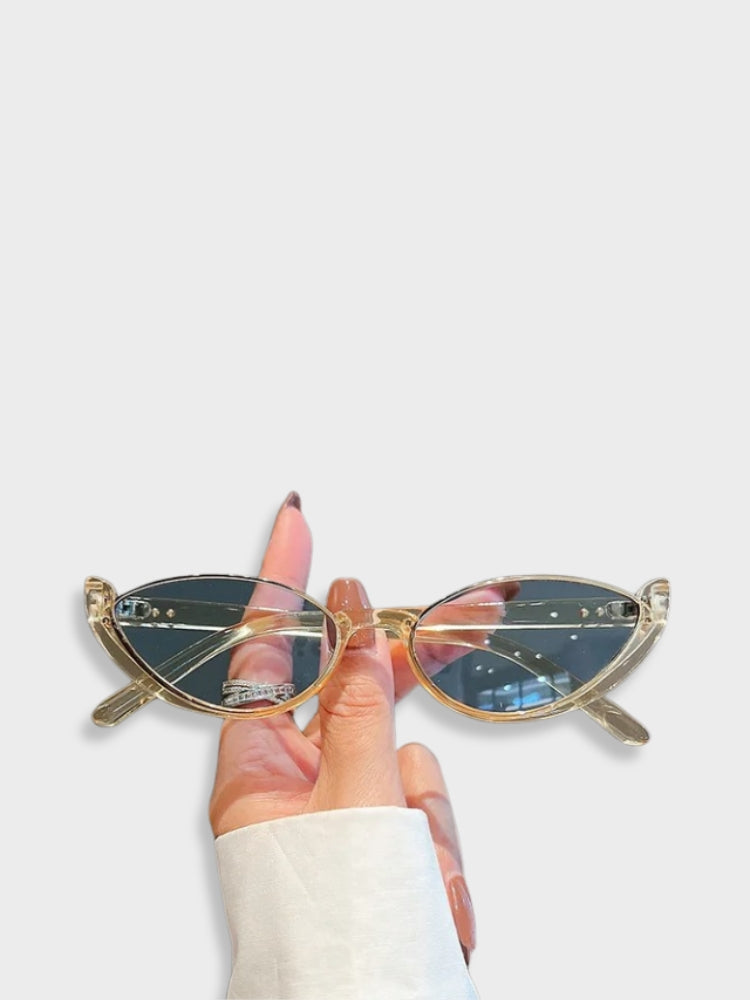 CAT-EYE SUNGLASSES CREAM FRAMES LUXURY QUAY SUNGLASSES