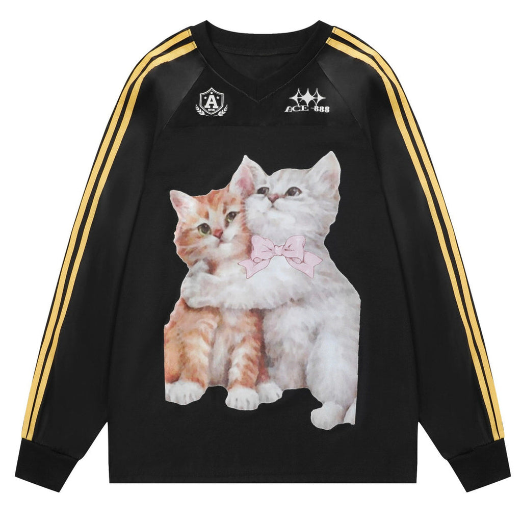 CAT HUGS OVERSIZED SWEATSHIRT RELAXED SILHOUETTE
