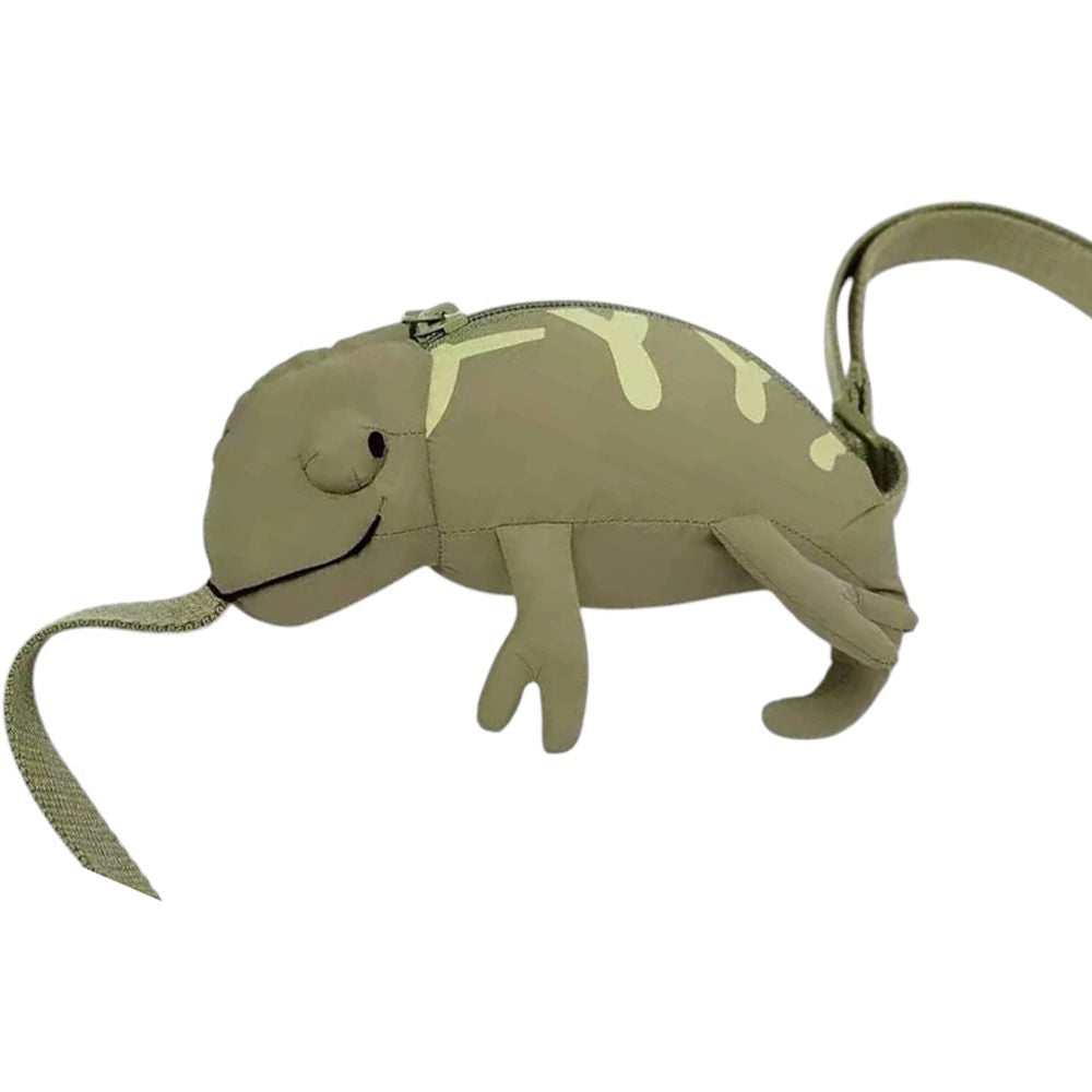 CHAMELEON CROSSBODY BAG ANIMAL SHAPE WITH PRINTED DETAILS