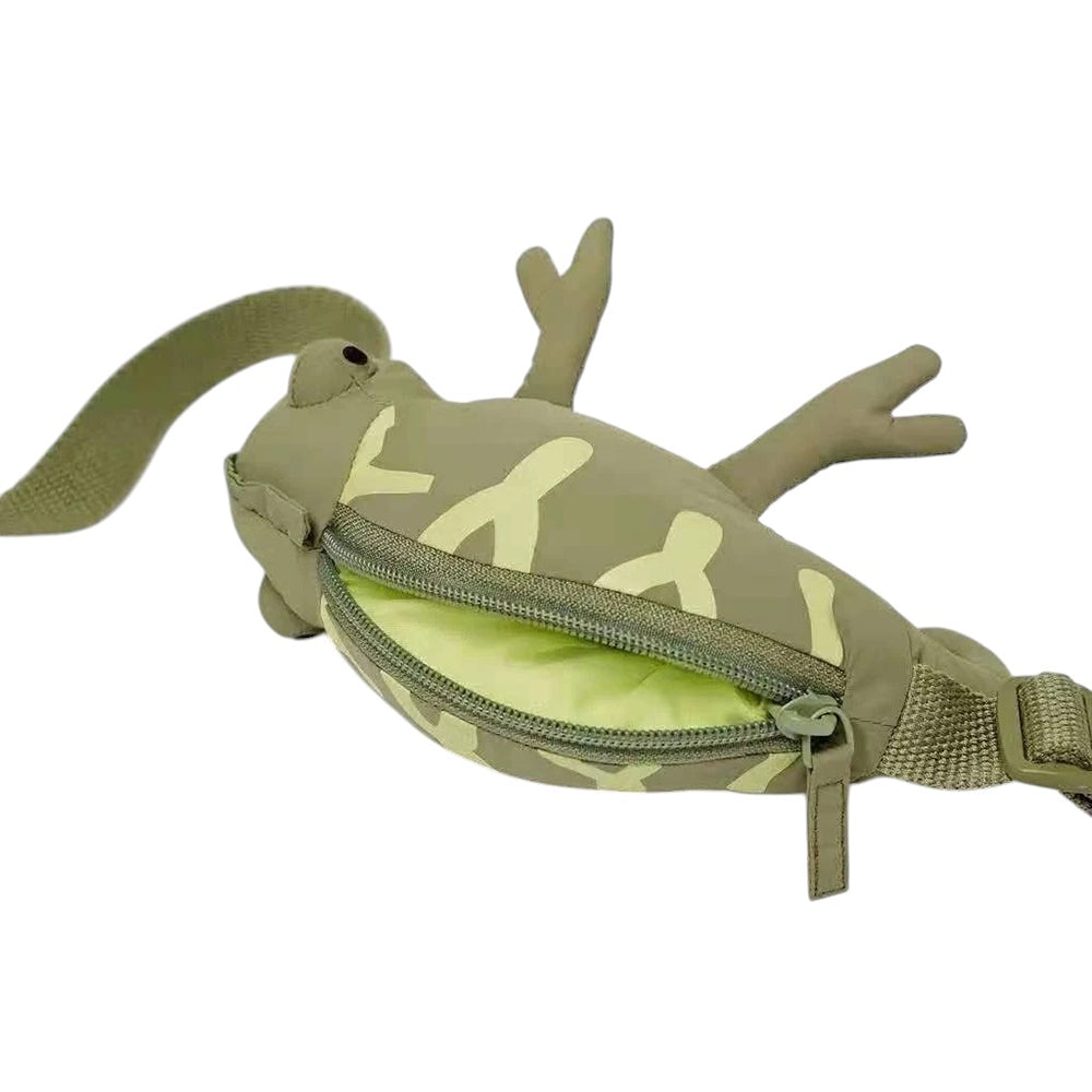 CHAMELEON CROSSBODY BAG ANIMAL SHAPE WITH PRINTED DETAILS