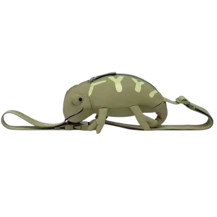 CHAMELEON CROSSBODY BAG ANIMAL SHAPE WITH PRINTED DETAILS