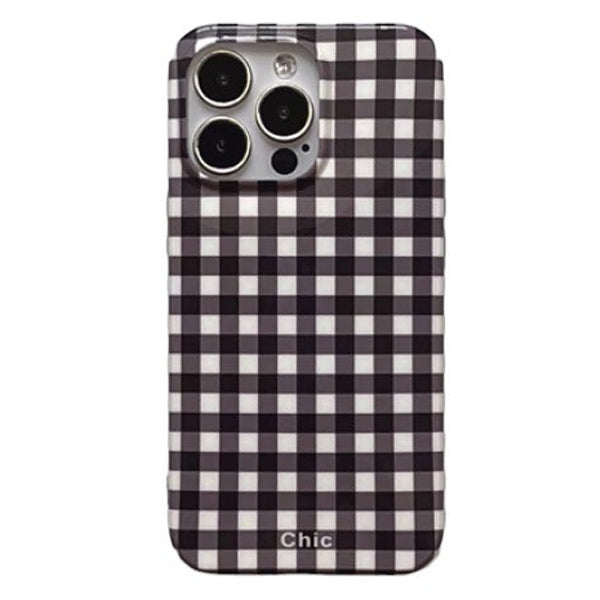 CHECKERED IPHONE CASE WITH BLUE AND WHITE DANISH PASTEL CHECKERED DESIGN