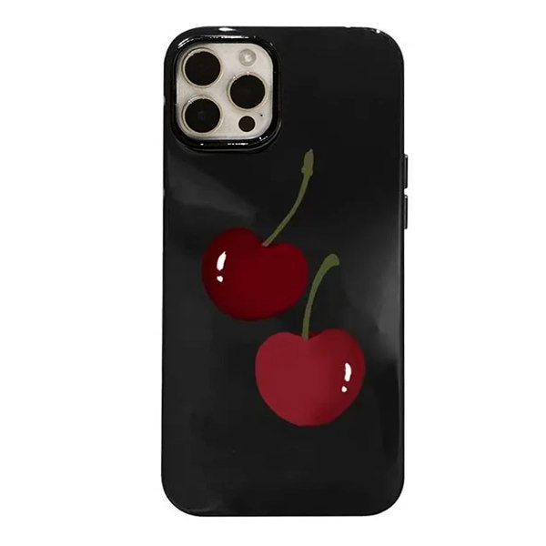 CHERRY BLACK IPHONE CASE FOR BLACK IPHONE MODELS