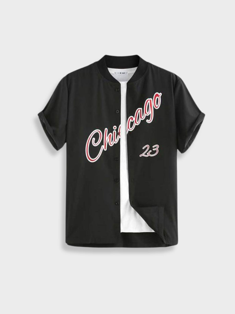 CHICAGO 23 BASEBALL SHIRT STYLISH STREETWEAR T-SHIRT
