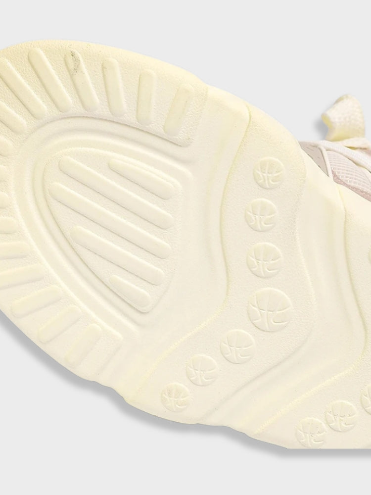 CHUNKY SNEAKERS WITH MIXED LACED DESIGN FOR BALANCE AND SUPPORT