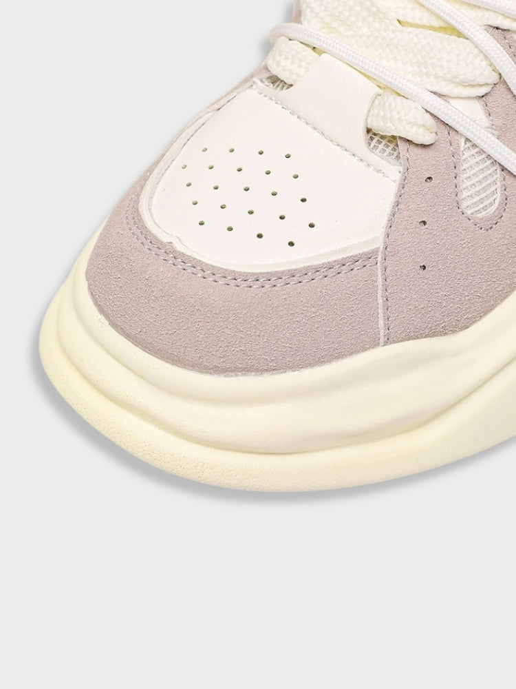 CHUNKY SNEAKERS WITH MIXED LACED DESIGN FOR BALANCE AND SUPPORT