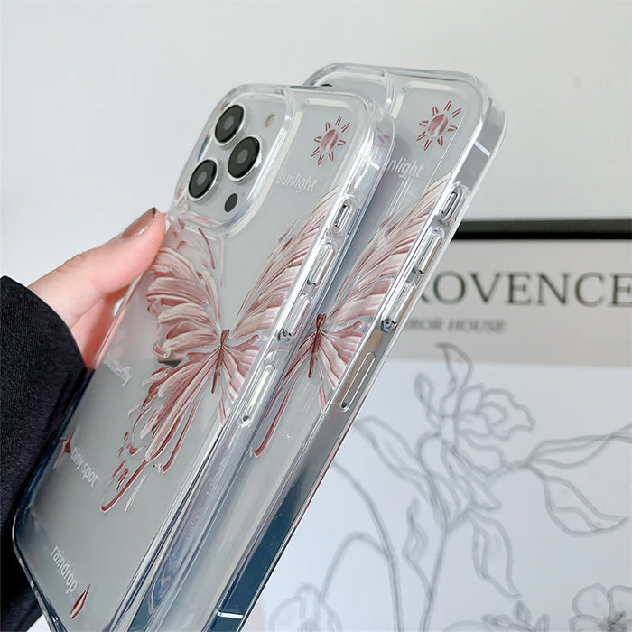 CLEAR BUTTERFLY IPHONE CASE WITH AESTHETIC BUTTERFLY DESIGN