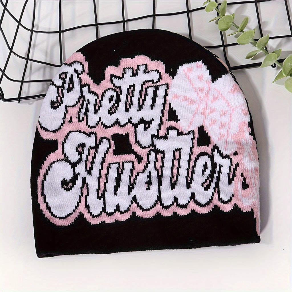 COLORFUL KNIT BEANIE PRETTY HUSTLER - TRENDY ACCESSORY FOR ALL SEASONS