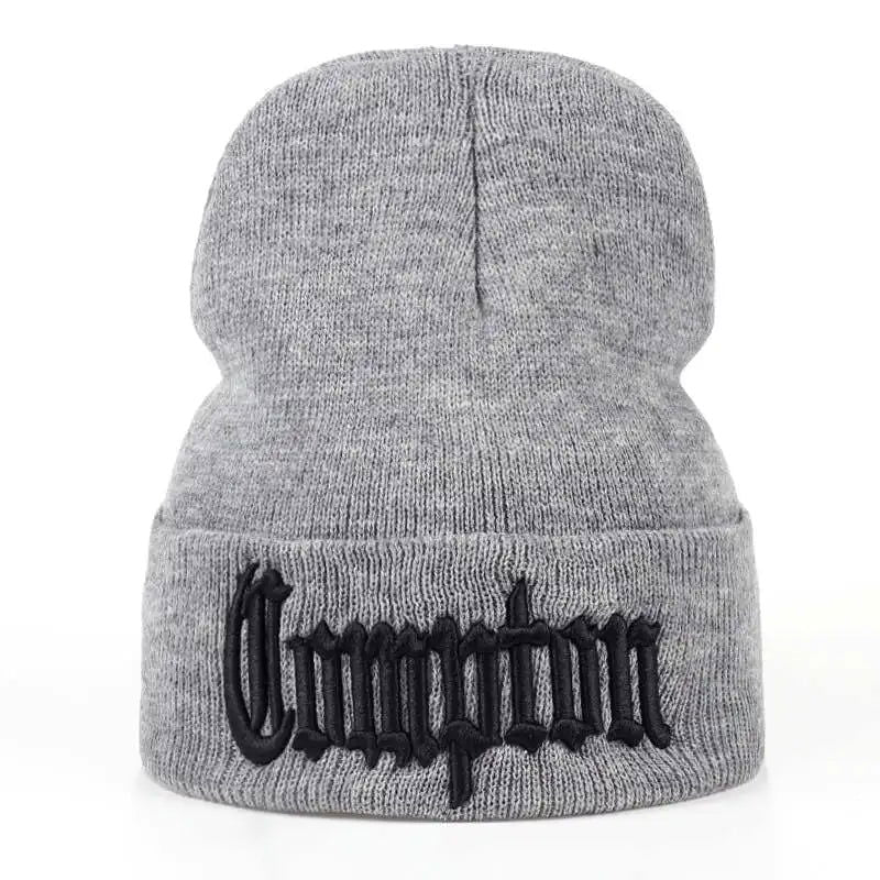 COMPTON BEANIE UNISEX WITH EMBROIDERY - STYLISH UNISEX BEANIE