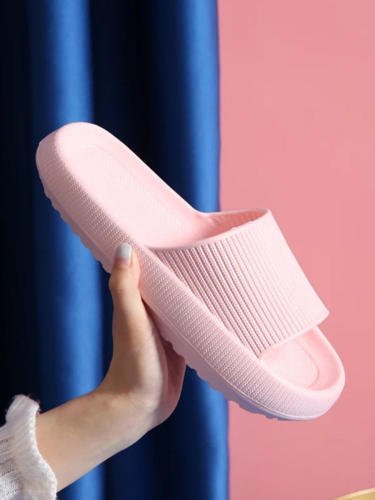 PINK SLIDE SANDALS FOR WOMEN