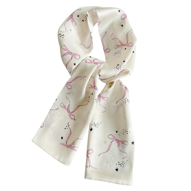 COQUETTE SCARF: BOW PRINT SCARF