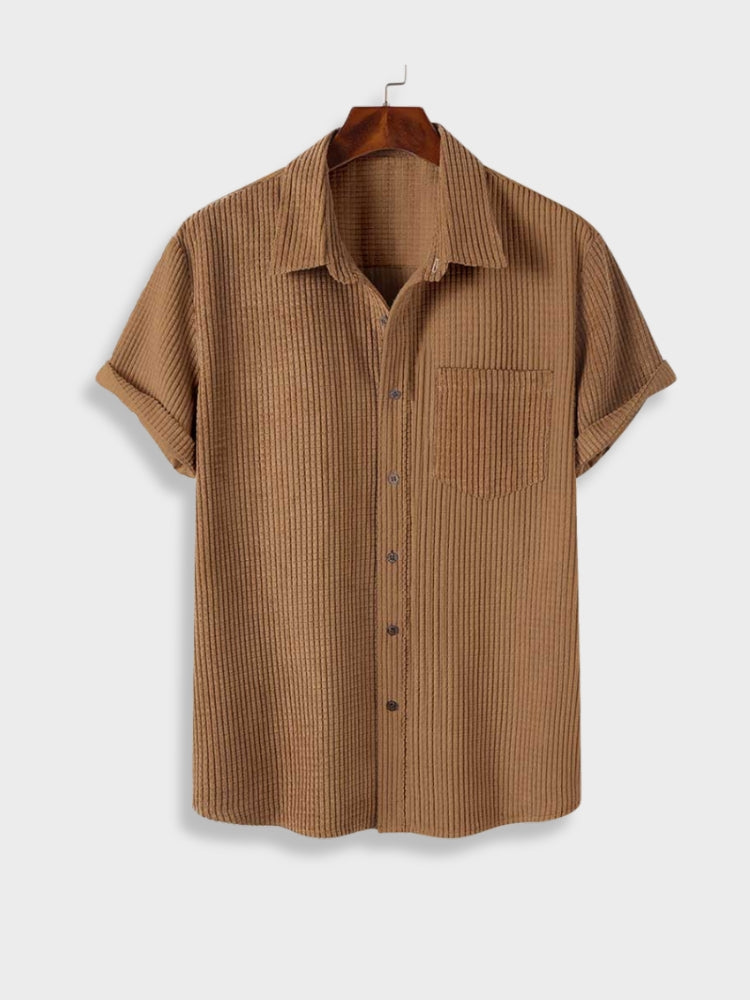 CORDUROY SHIRT AND SHORTS SET FOR EVERYDAY WEAR