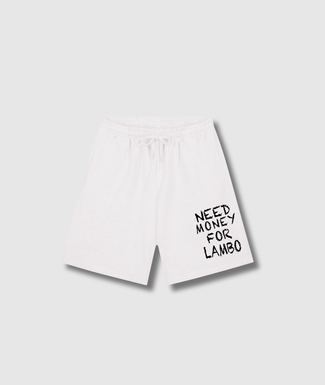 COTTON SHORTS CASUAL WEAR WITH WHITE TEXT DESIGN