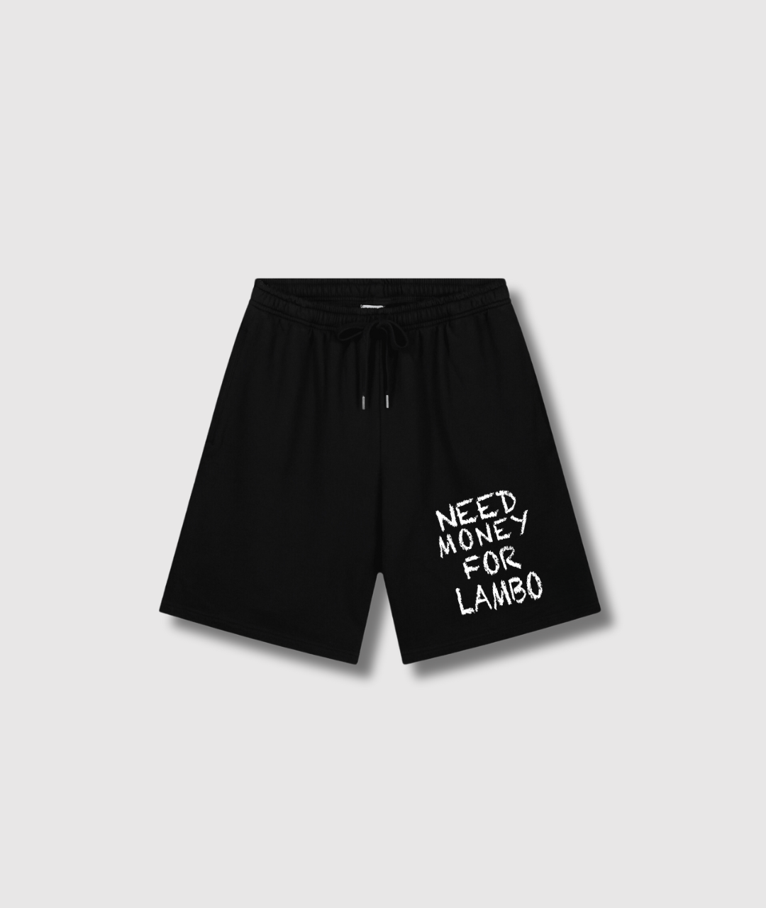 COTTON SHORTS CASUAL WEAR WITH WHITE TEXT DESIGN