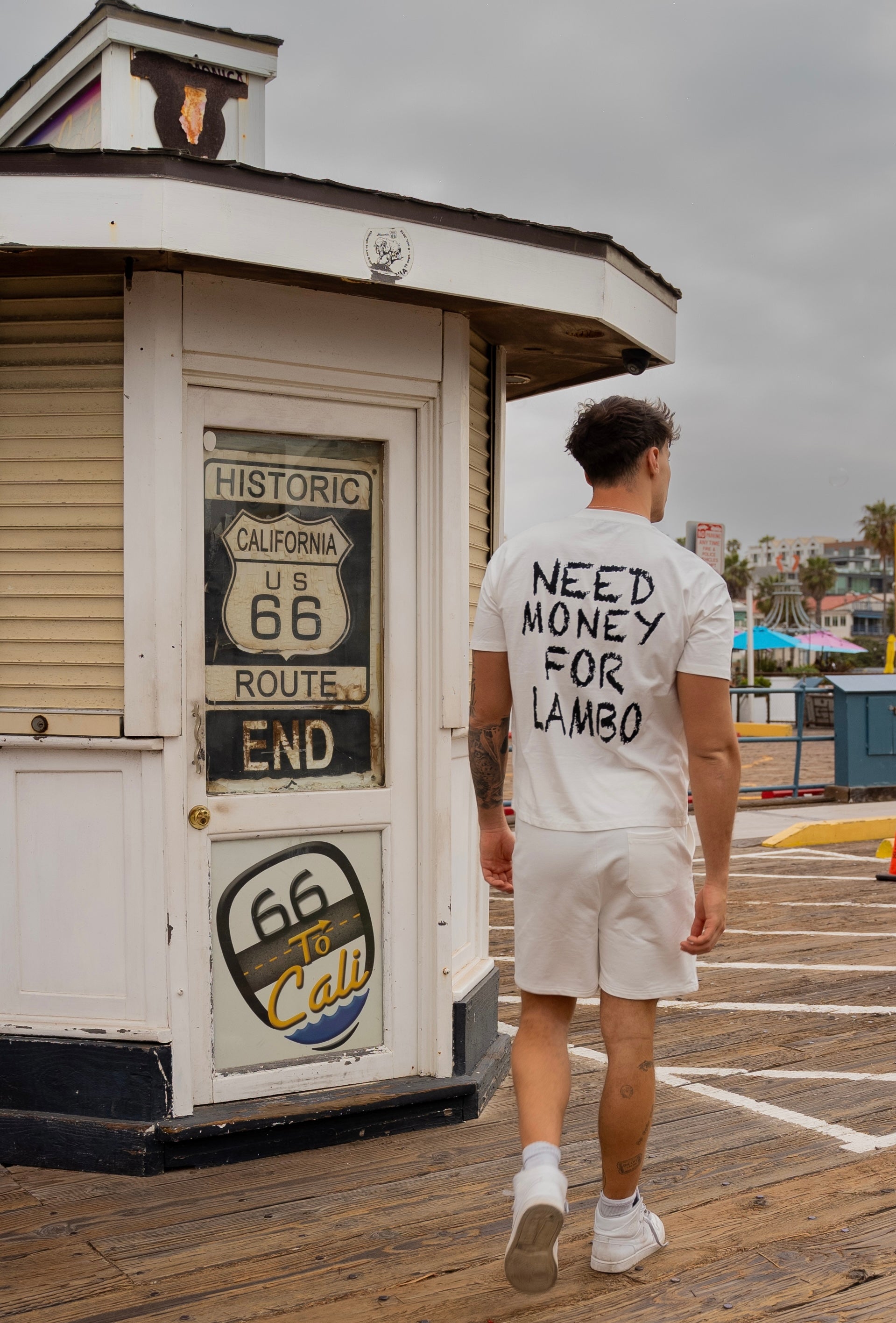 COTTON SHORTS CASUAL WEAR WITH WHITE TEXT DESIGN