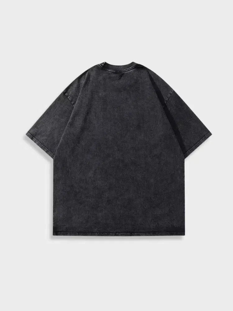 COTTON STREETWEAR T-SHIRT BLACK GRAPHIC DESIGN