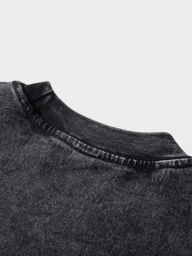 COTTON STREETWEAR T-SHIRT BLACK GRAPHIC DESIGN