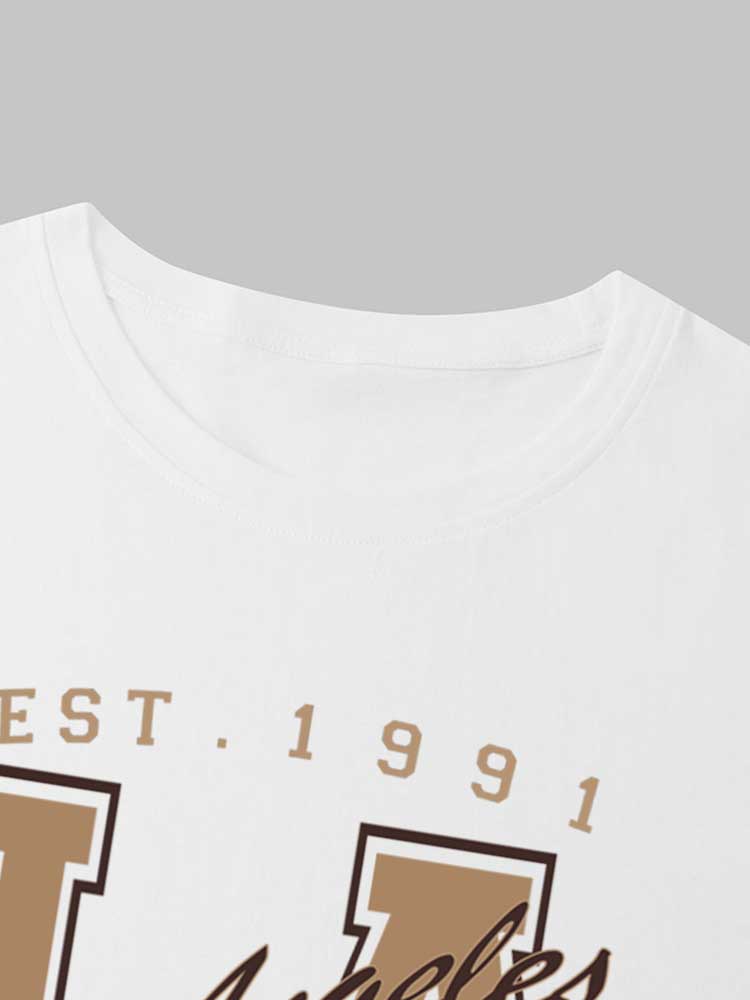 COTTON T-SHIRT AND KHAKI SHORTS SET FOR CASUAL OCCASION