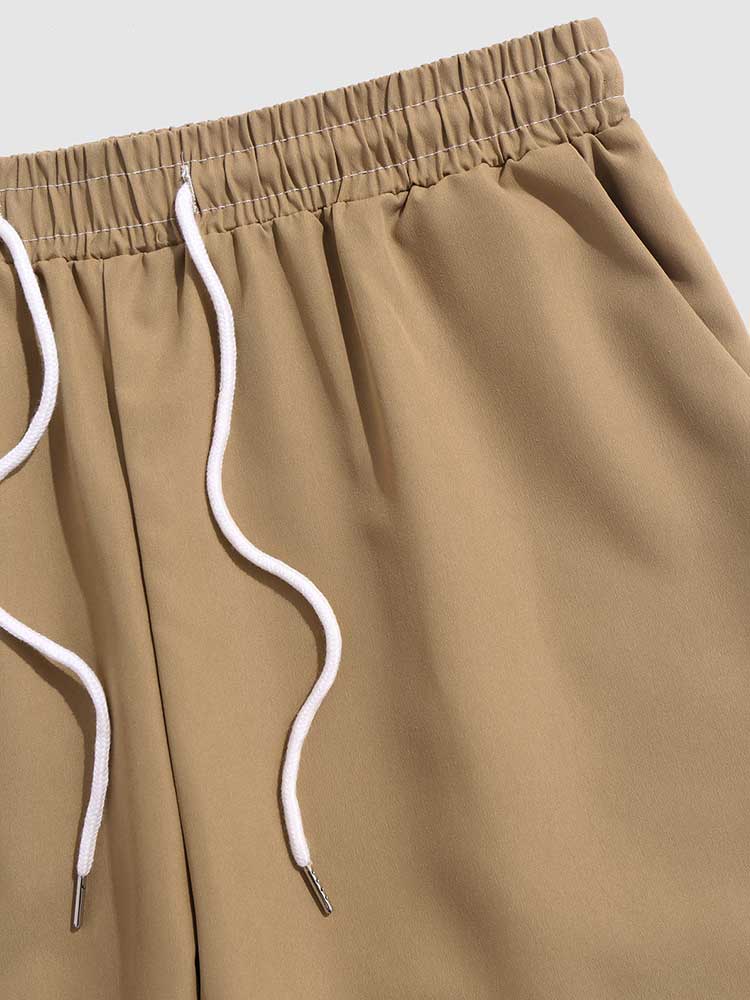 COTTON T-SHIRT AND KHAKI SHORTS SET FOR CASUAL OCCASION