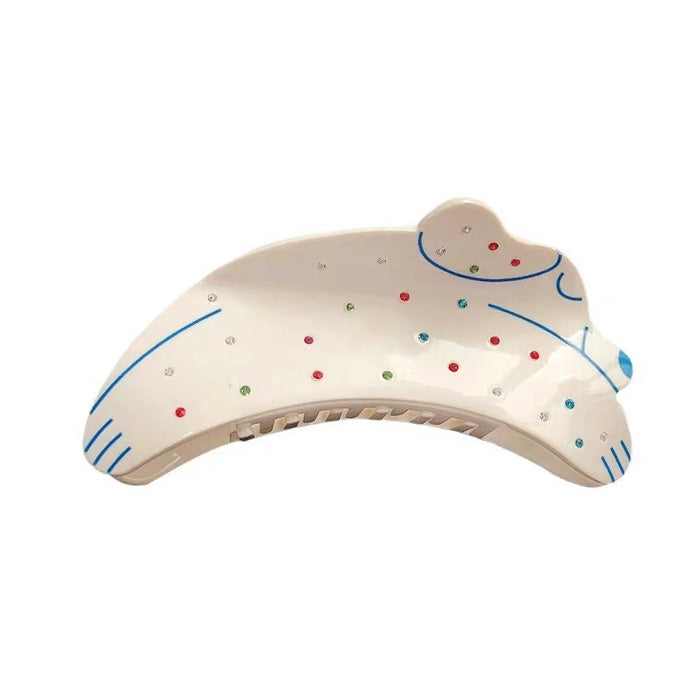 COW-PATTERNED HAIR CLAW CLIP FOR SLEEPING DOG HAIR STYLING