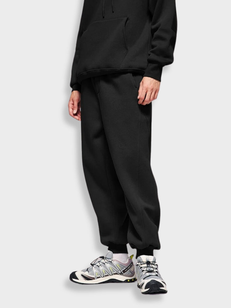 CREAM DRAWSTRING SWEATPANTS FLEECE JOGGERS FOR ULTIMATE COMFORT