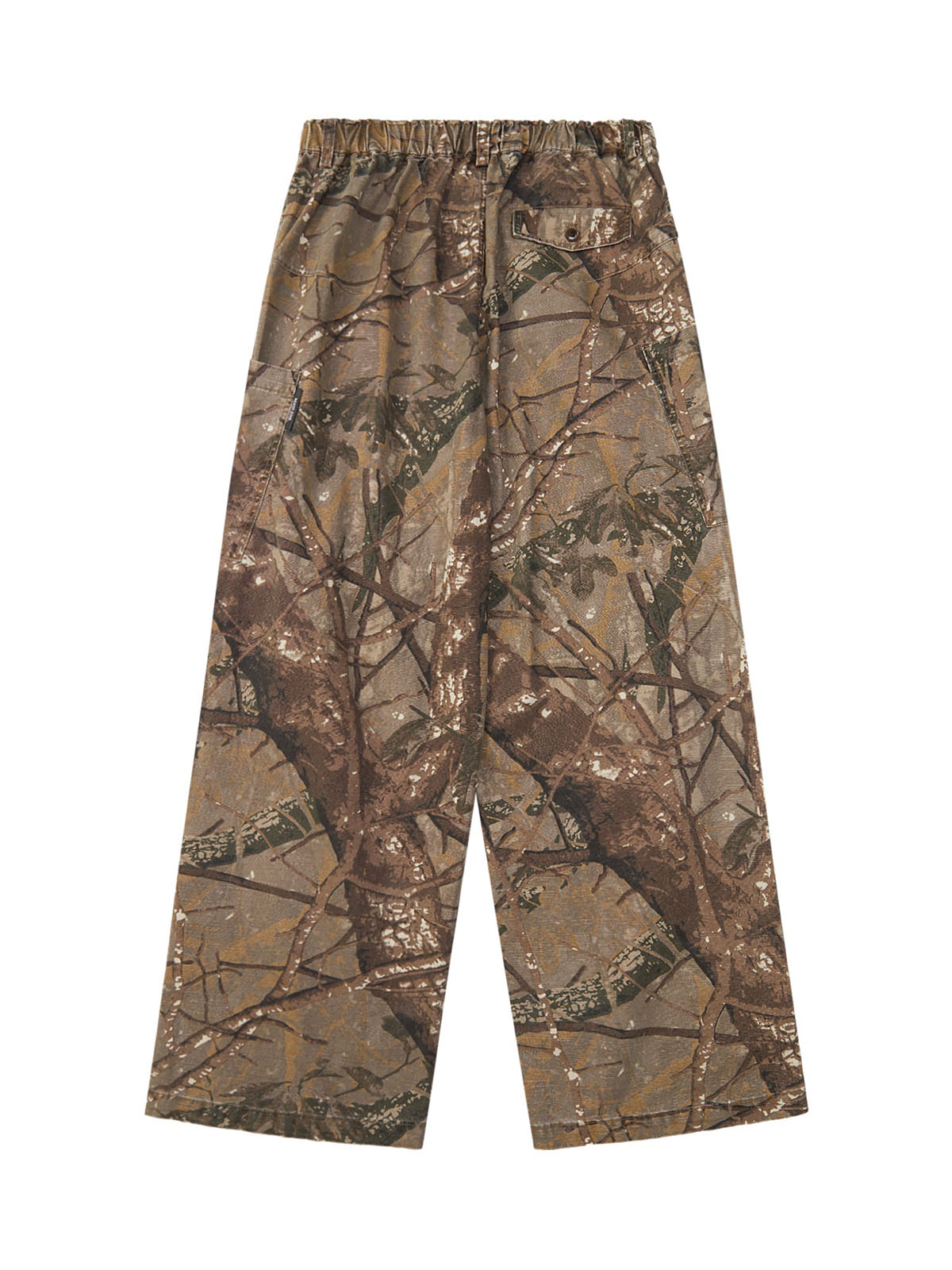 CROPPED CAMOUFLAGE PANTS PRINTED STRAIGHT LEG DESIGN