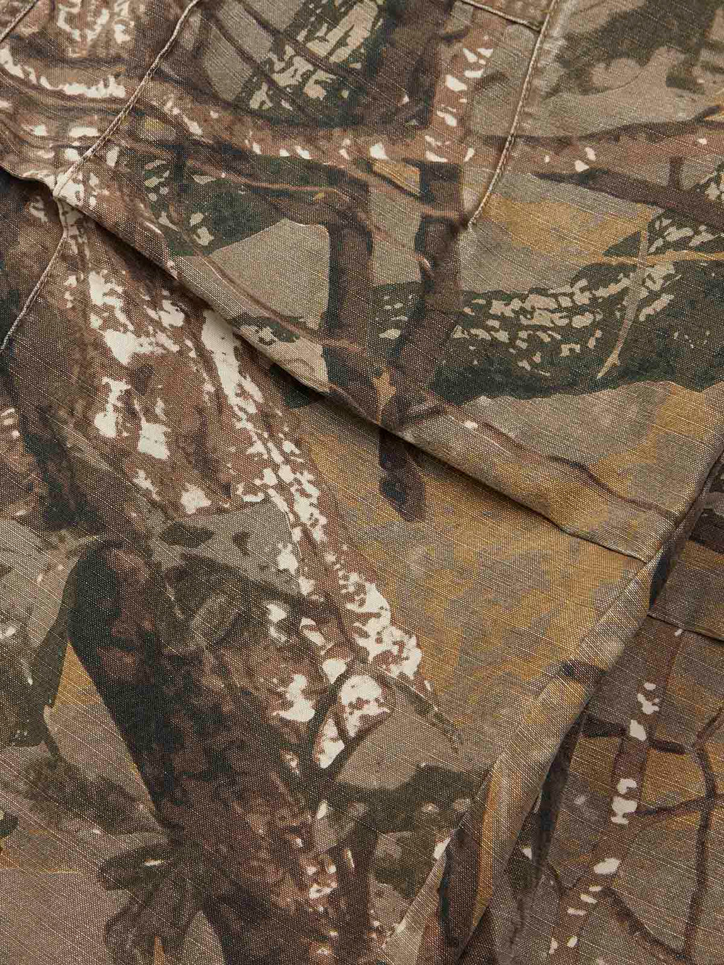 CROPPED CAMOUFLAGE PANTS PRINTED STRAIGHT LEG DESIGN