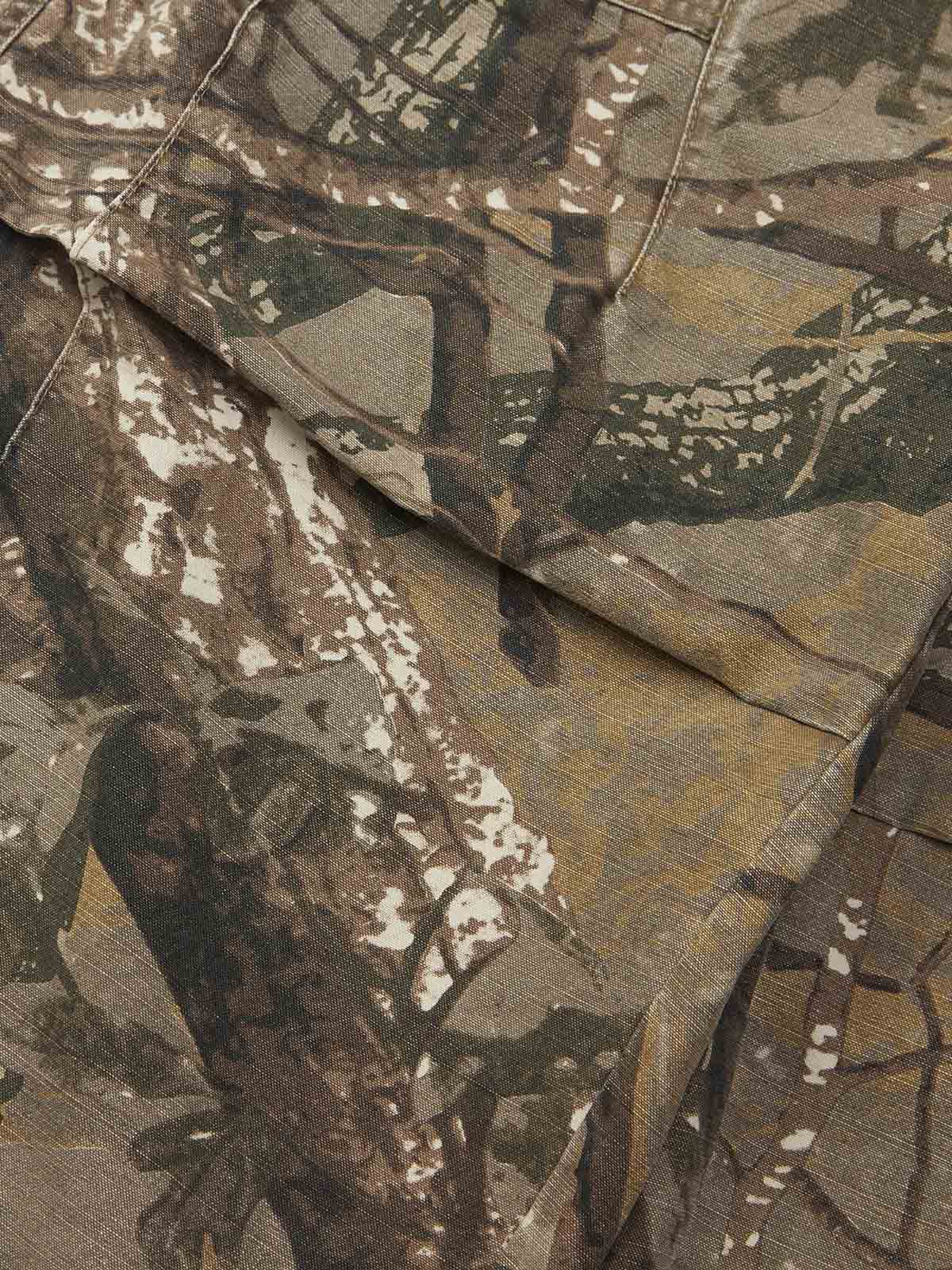 CROPPED CAMOUFLAGE PANTS PRINTED STRAIGHT LEG DESIGN