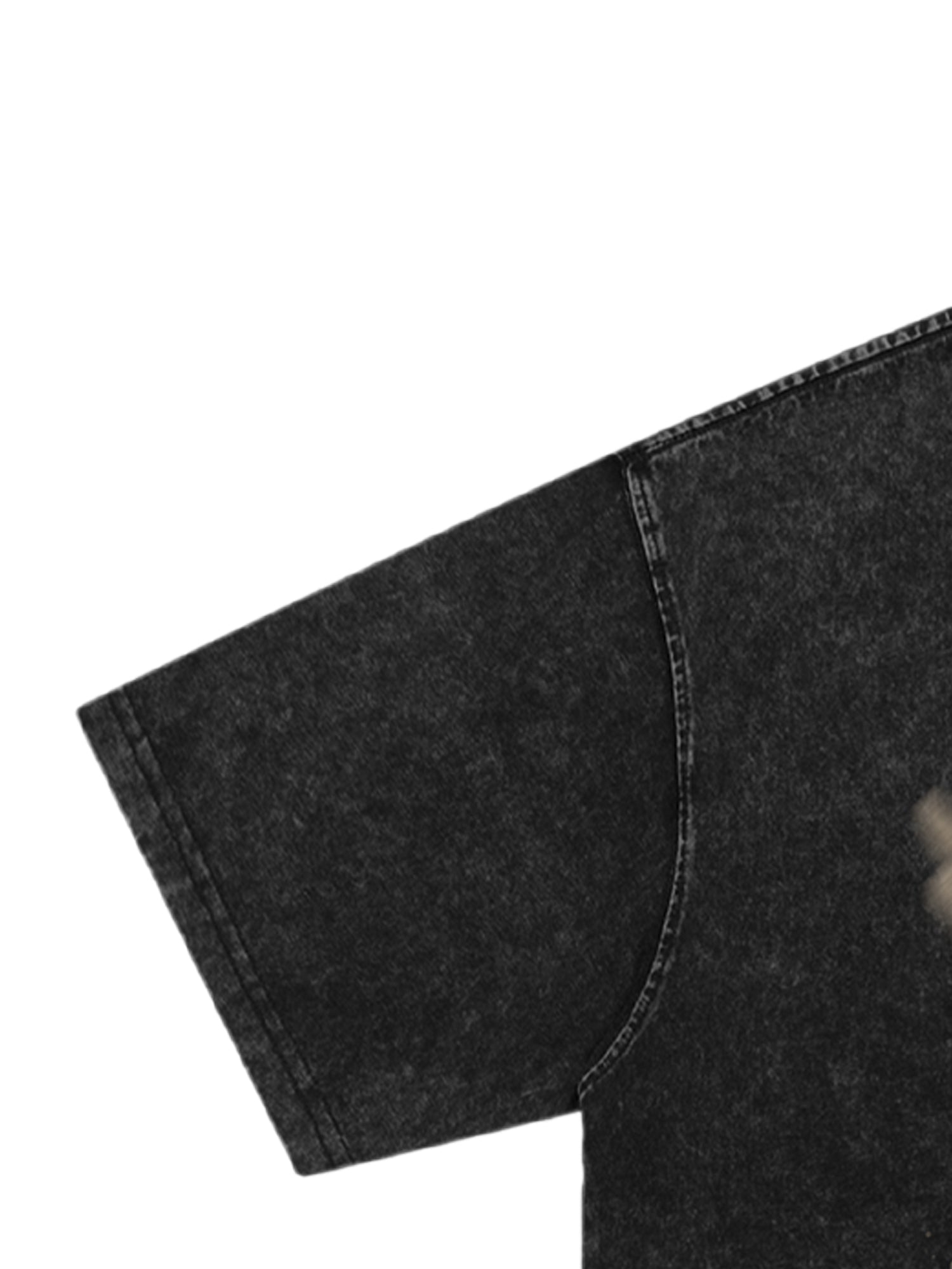 CUPID GRAPHIC BLACK T-SHIRT FIT LOOSE SHORT SLEEVE