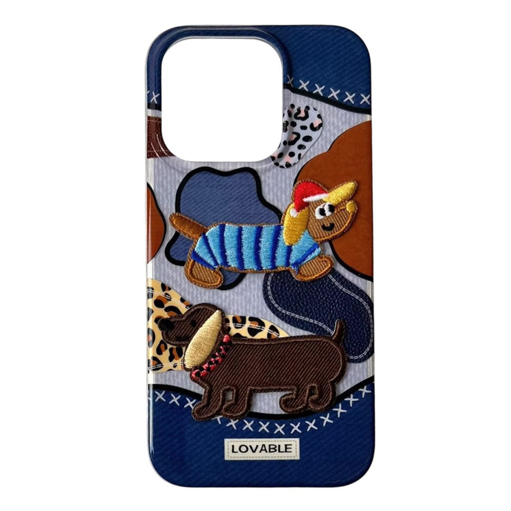 DACHSHUND EMBROIDERY IPHONE CASE DOG LOVER IPHONE CASE
