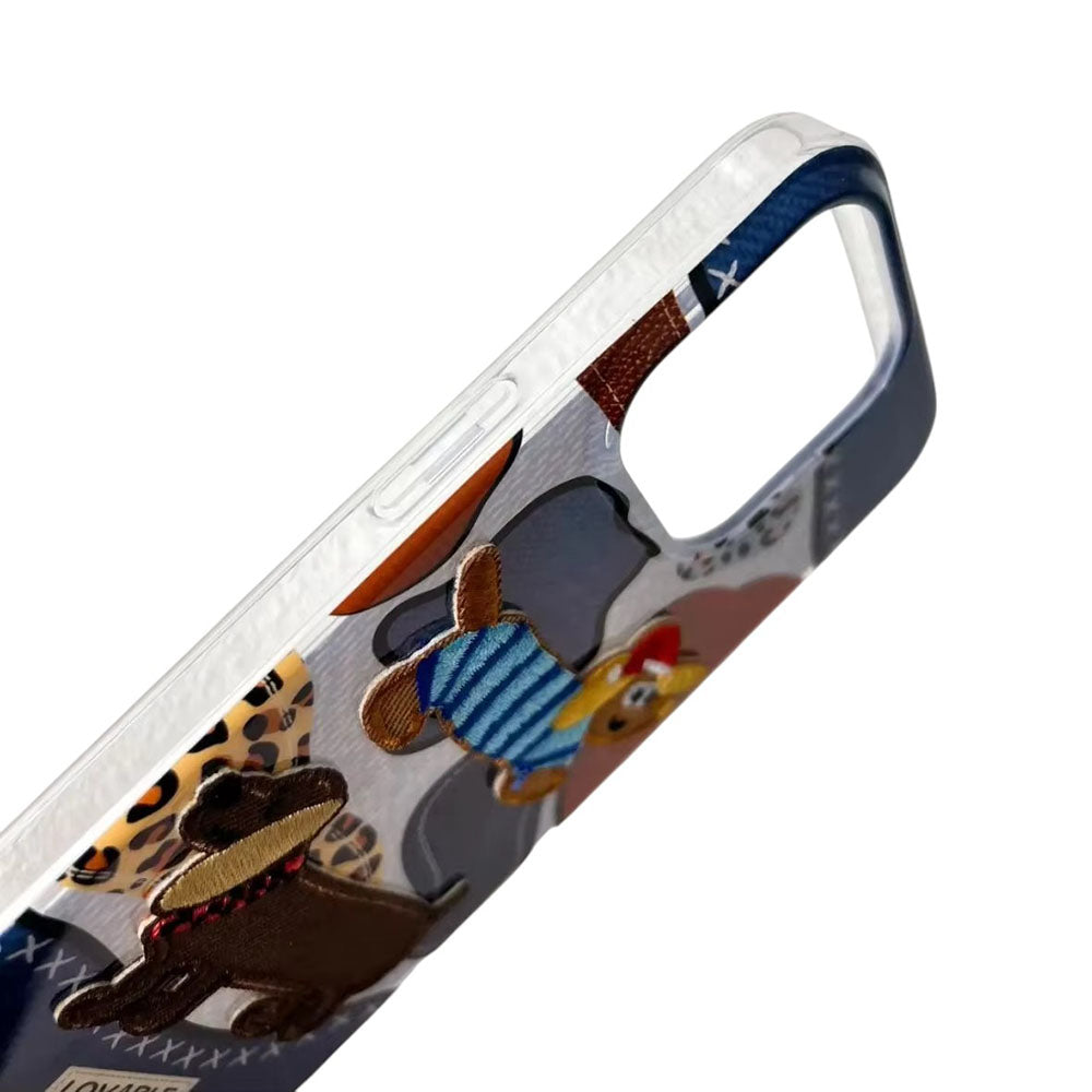 DACHSHUND EMBROIDERY IPHONE CASE DOG LOVER IPHONE CASE