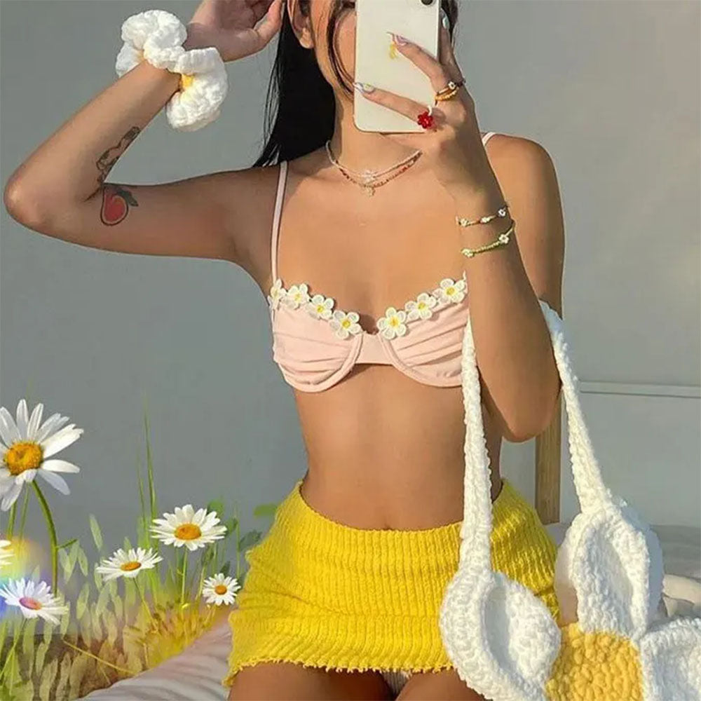 DAISY TRIM PINK BRA BUST MEASUREMENT RANGES