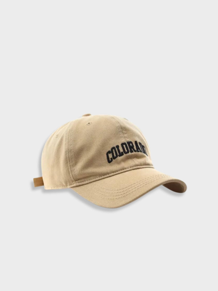 DARK BLUE BASEBALL CAP WITH EMBROIDERED LOGO - STAY COOL COLORADO CAP