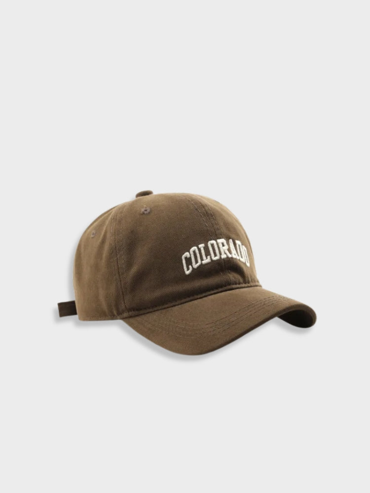 DARK BLUE BASEBALL CAP WITH EMBROIDERED LOGO - STAY COOL COLORADO CAP