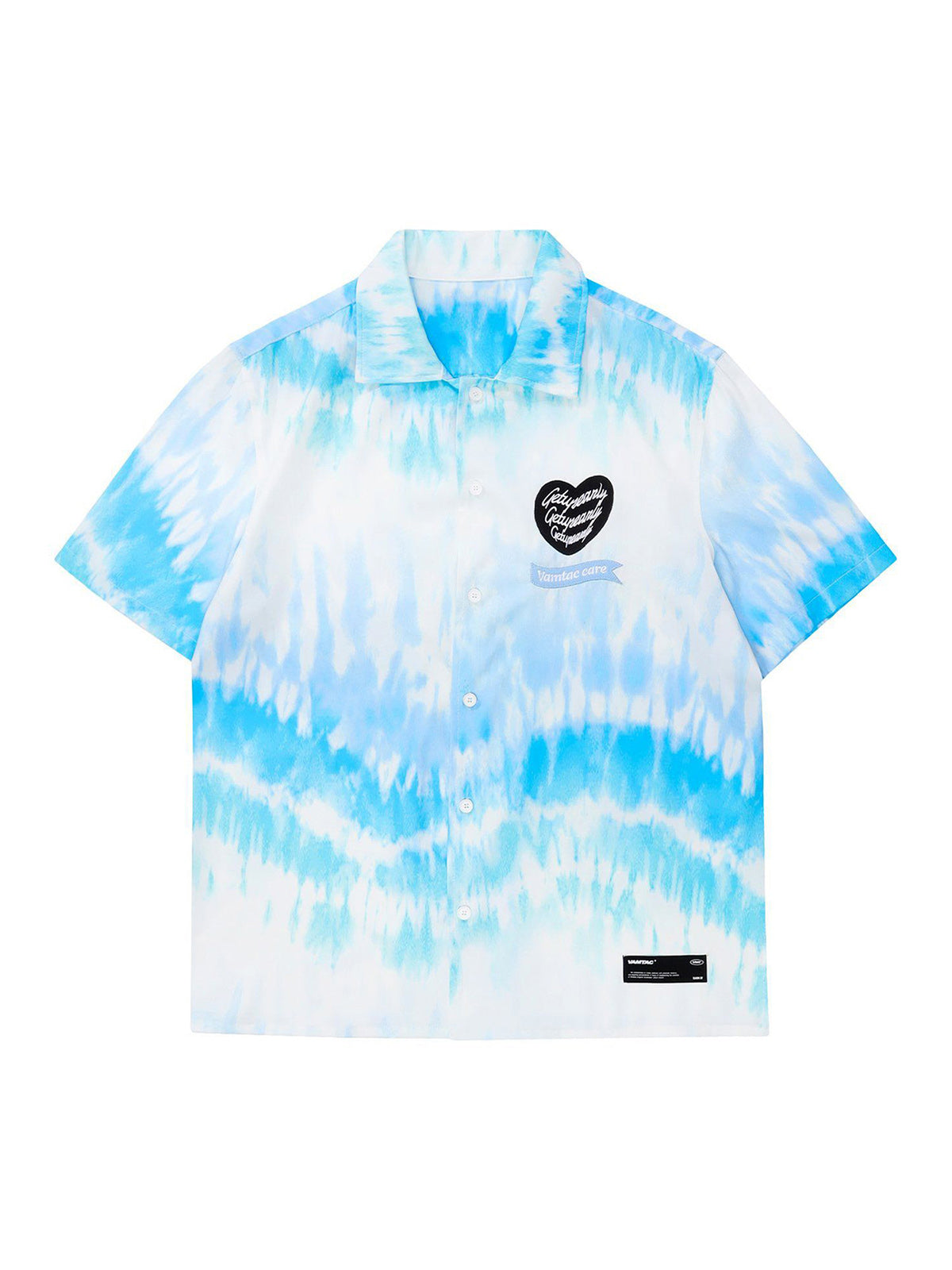 DARK TIE-DYE SHORT-SLEEVE SHIRT UNISEX TIE DYE FOR CASUAL WEAR
