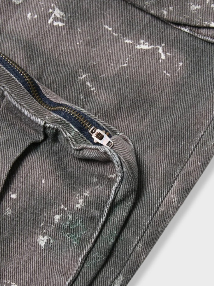 GRAY CARGO PANTS WITH MULTIPLE POCKETS FOR UTILITY AND STYLE