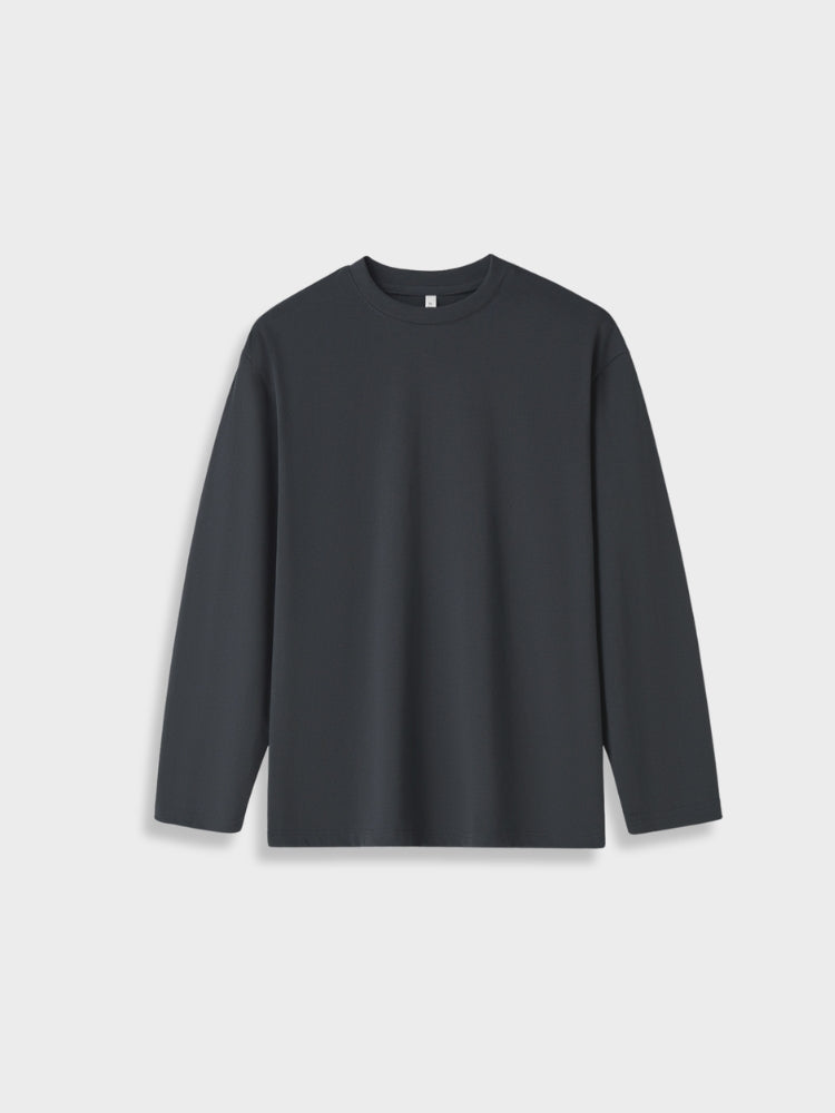 LONG-SLEEVED SHIRT BLACK CLASSIC FIT EVERYDAY ESSENTIAL