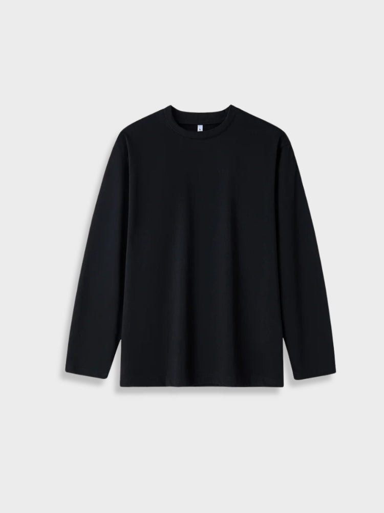 LONG-SLEEVED SHIRT BLACK CLASSIC FIT EVERYDAY ESSENTIAL