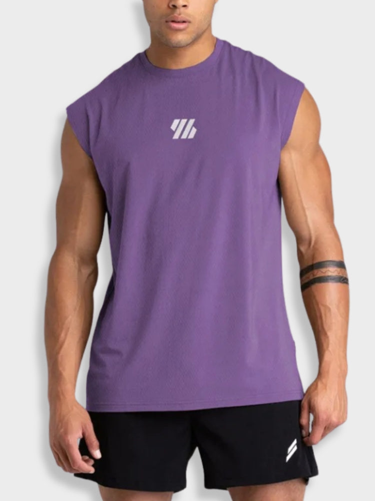 BLACK SLEEVELESS ATHLETIC SHIRT ACTIVEWEAR