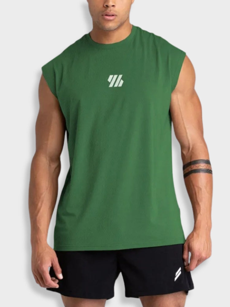 BLACK SLEEVELESS ATHLETIC SHIRT ACTIVEWEAR