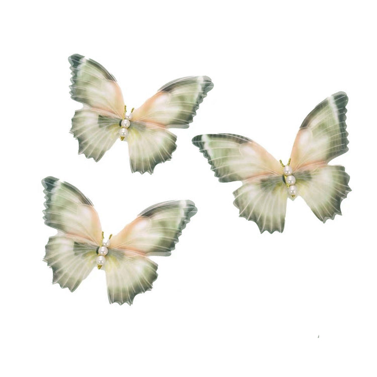 DELICATE BUTTERFLY BROOCH SET WITH THREE PIECES FOR ELEGANT ACCESSORIES